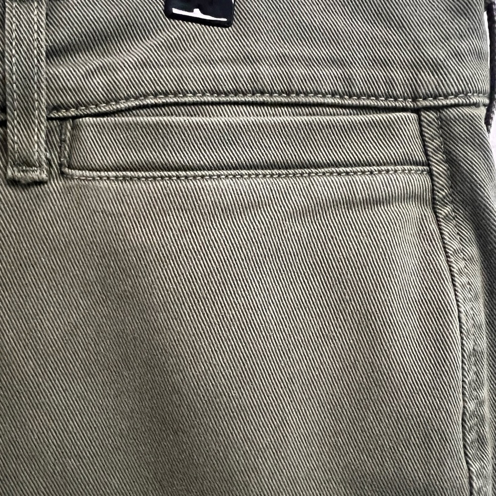 AYR Women’s Khaki Green Straight Wide Leg Cropped Cut Off Pants - Size 29S - Picture 9 of 10